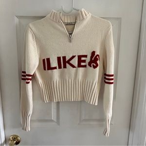 Cubic cropped cream sweater